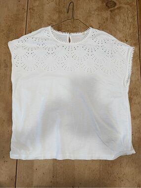 Boden White Eyelet Yoke Tank